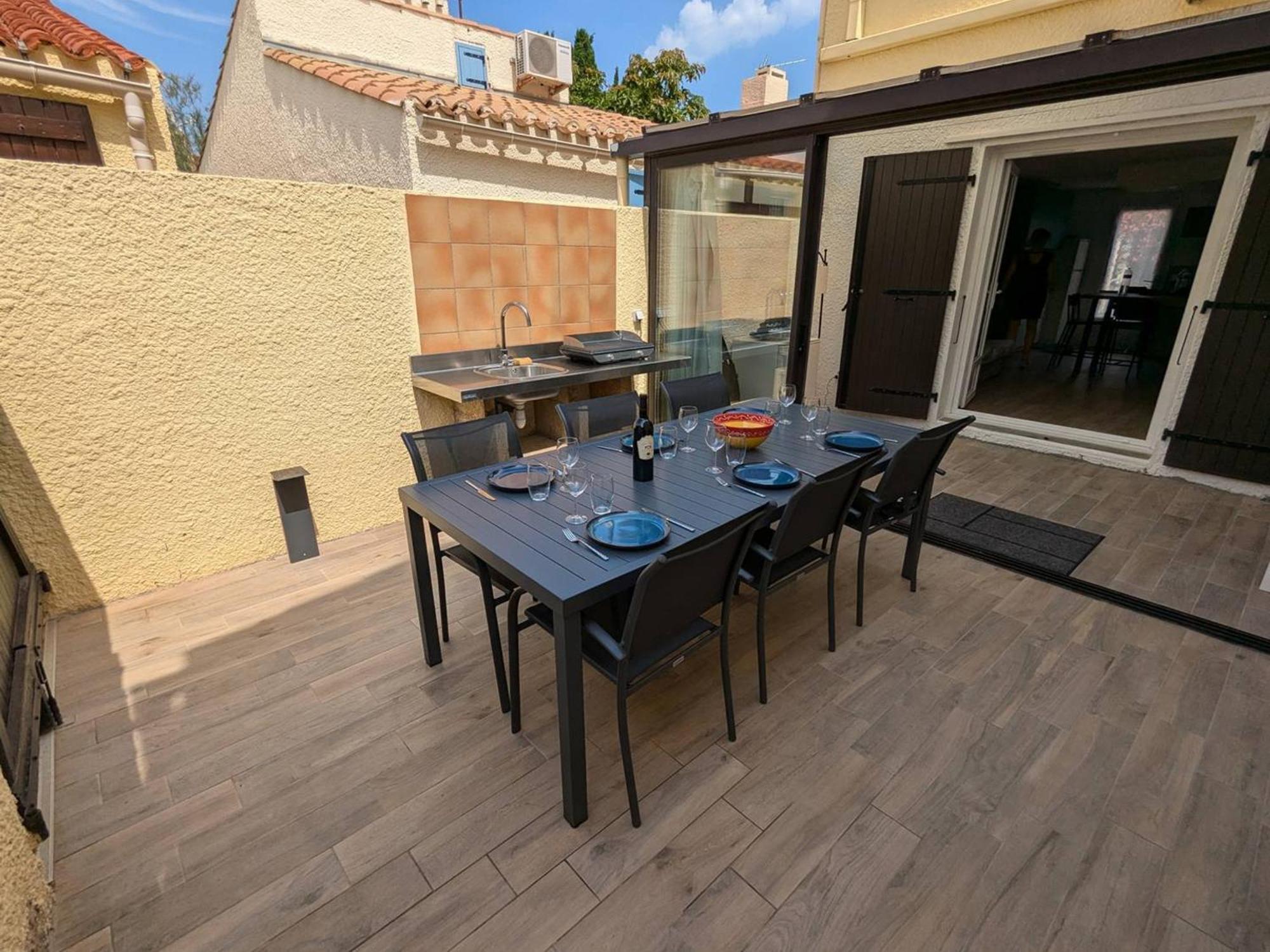 Villa T3 Renovee Climatisee, Piscine, Proche Et Commerces - Fr-1-81-622 Leucate
